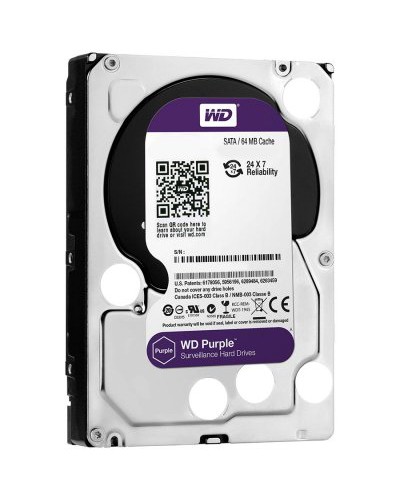 Твърд диск WD WD10PURZ Purple 3.5'' 1TB 64MB 5400rpm SATA 6 Gb/s 