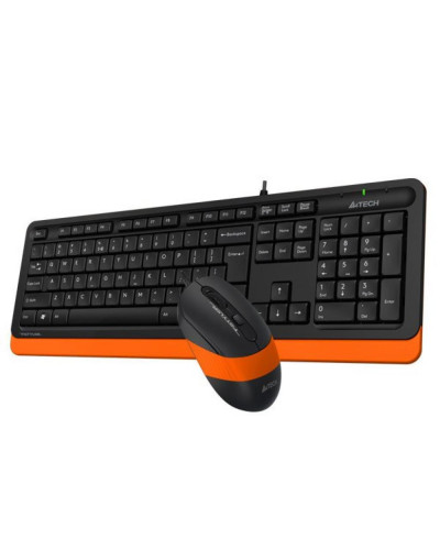 Комплект клавиатура и мишка A4TECH Fstyler F1010 USB Черен/Оранжев