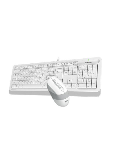 Комплект клавиатура и мишка A4TECH Fstyler F1010 USB Бял
