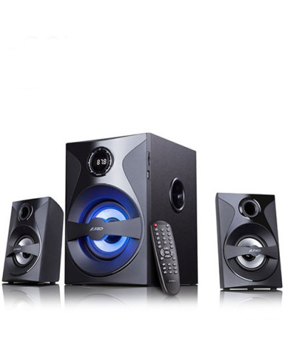 Tонколони F&D F380X 2.1 Channel Surround 54W USB, card reader FM, digital Remote Control Black
