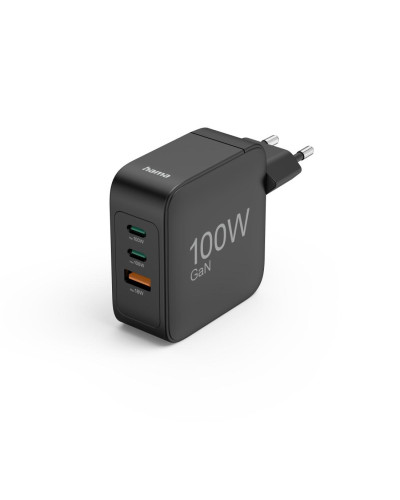 Бързо зарядно HAMA GaN 2x USB-C 1x USB-A PD 100 W черно