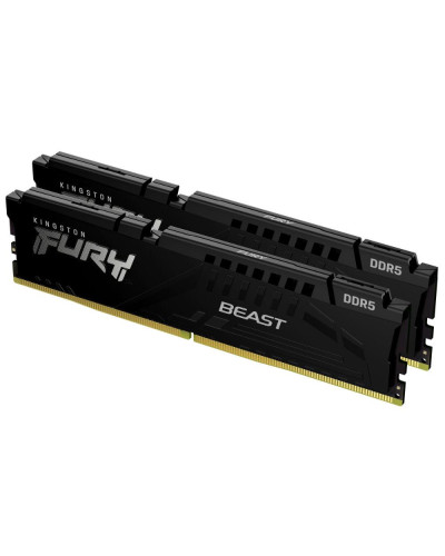 Памет Kingston FURY Beast Black 32GB(2x16GB) DDR5 PC5-44800 5600MHz CL40 KF556C40BBK2-32