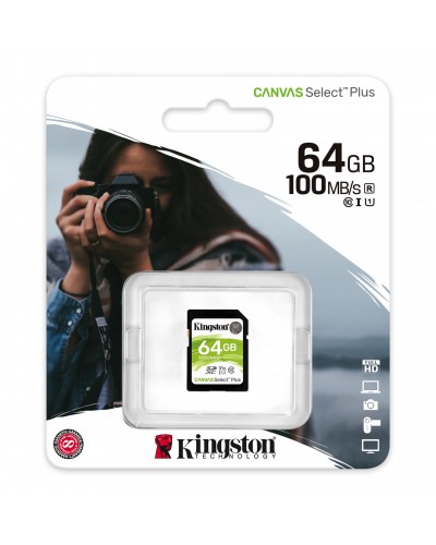 Карта памет Kingston Canvas Select Plus 64GB SD Class 10 UHS-I