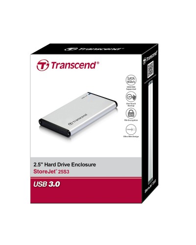 Кутия за диск 2.5“ SATA Transcend TS0GSJ25S3 USB 3.0