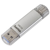 Флаш памет USB HAMA-124161 "C-Laeta" Type-C 16GB USB 3.1/USB 3.0 70Mb/s сива
