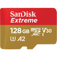 Флаш карта памет SANDISK Extreme microSDXC 128GB Class 10 U3 V30 90 MB/s