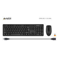 Комплект клавиатура и мишка A4tech 3330N безжичен черен