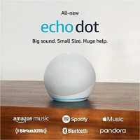 Преносима смарт тонколона Amazon Echo Dot 5  Гласов асистент Alexa  Бял