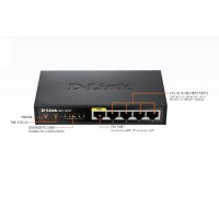 Switch D-Link DES-1005P 5-Port 10/100, 1xPoE