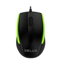 Мишка Delux M321BU 1000dpi 3btn черно-зелена