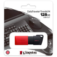 Флаш памет USB KINGSTON DataTraveler Exodia M 128GB slider cap USB 3.2 Gen2 red