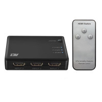 3 портов HDMI суич ACT AC7845 4K@60Hz USB, Дистанционно, Черен