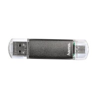 Флаш памет USB HAMA Laeta Twin 123926 64GB USB2.0 Сив