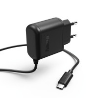 Зарядно HAMA 173617  220V USB-C 3 A с кабел 1 m Черен