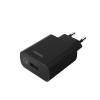 Зарядно 220V HAMA-178238 Qualcomm Quick Charge 3.0 USB-A Черен