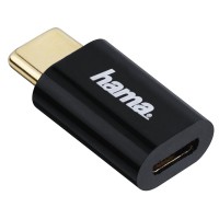 Адаптер HAMA 178399 USB-C мъжко - Micro USB женско, Черен