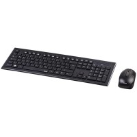 Комплект клавиатура и мишка HAMA Cortino Безжичен Черен