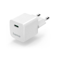 Бързо мини зарядно HAMA "Eco"  USB-C (PD) / Qualcomm® 3.0  25W  бяло