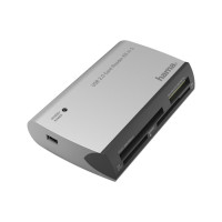 Четец за карти HAMA All in One USB 2.0, SD/microSD/CF/MS 480Mbps Сребрист