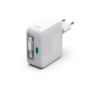 Бързо зарядно 65 W GaN 2xUSB-C с разтегателен кабел 0.7м бял