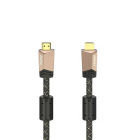 Кабел HAMA Premium  HDMI мъжко - HDMI мъжко  3м  Ферит  Позлатени конектори  Ethernet  Черен