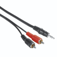 Аудио кабел HAMA  Стерео жак 3,5 mm -2 x Чинч мъжко, 2м