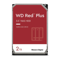 Твърд диск WD Red PLUS NAS, 2TB, 5400rpm, 128MB, SATA 3