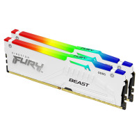Памет Kingston FURY Beast White RGB 32GB(2x16GB) DDR5 5200MHz CL36 AMD EXPO  KF552C36BWEAK2-32