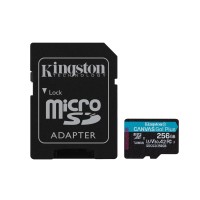 Карта памет Kingston Canvas Go! Plus 256GB microSD UHS-I Class10 U3 V30 A2 Адаптер