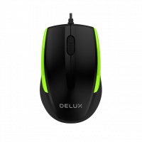 Oптична мишка Delux M321BU черно-зелена