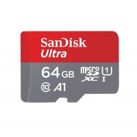 Флаш карта SANDISK Ultra micro SDXC 64GB UHS-I A1 SD Адаптер Class 10,100Mb/s