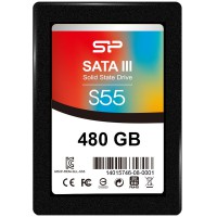 Твърд диск SSD SILICON POWER S55 480GB 2.5" 7mm read/write up to 550/480MB/s 	