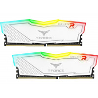 Памет Team Group T-Force Delta RGB White 32GB(2x16GB) DDR4 3600MHz CL18-22-22-42 1.35V