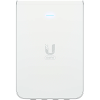Точка за достъп UBIQUITI UniFi6 In-Wall. Wall-mounted WiFi 6 access point with a built-in PoE switch.