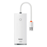 HUB USB Baseus WKQX030002 USB-A Lite Series 5в1 мултифункционален 25см бял