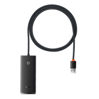 HUB USB Baseus WKQX030101 USB-A Lite series 4в1 черен
