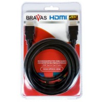 Кабел HDMI M-HDMI M 10.0m Gold 4K Bravas