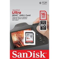 Флаш карта SANDISK Ultra SDHC 16GB Class 10 80MB/s UHS-1