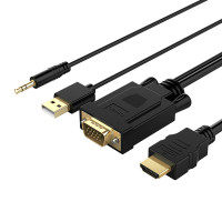 Кабел VGA M USB Audio to HDMI M Orico 2 метра