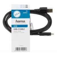 Кабел HAMA-200907 Type-C  USB2.0 AM  0.79м